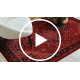 ORIENT Y307 килим бордо / черен Рамка, класическа, украшение, с ресни